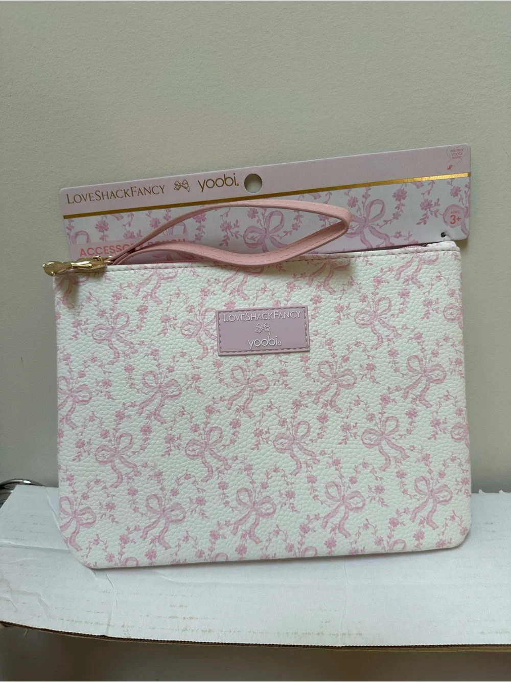 LoveShackFancy x Target - Yoobi Coquette Bow Flat Zip Pencil Case with Strap